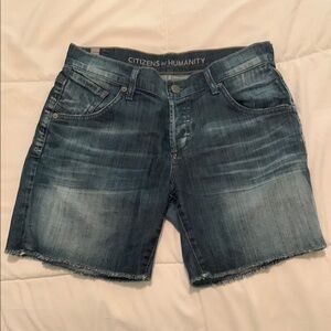 Citizens of Humanity Dark Blue Denim Shorts